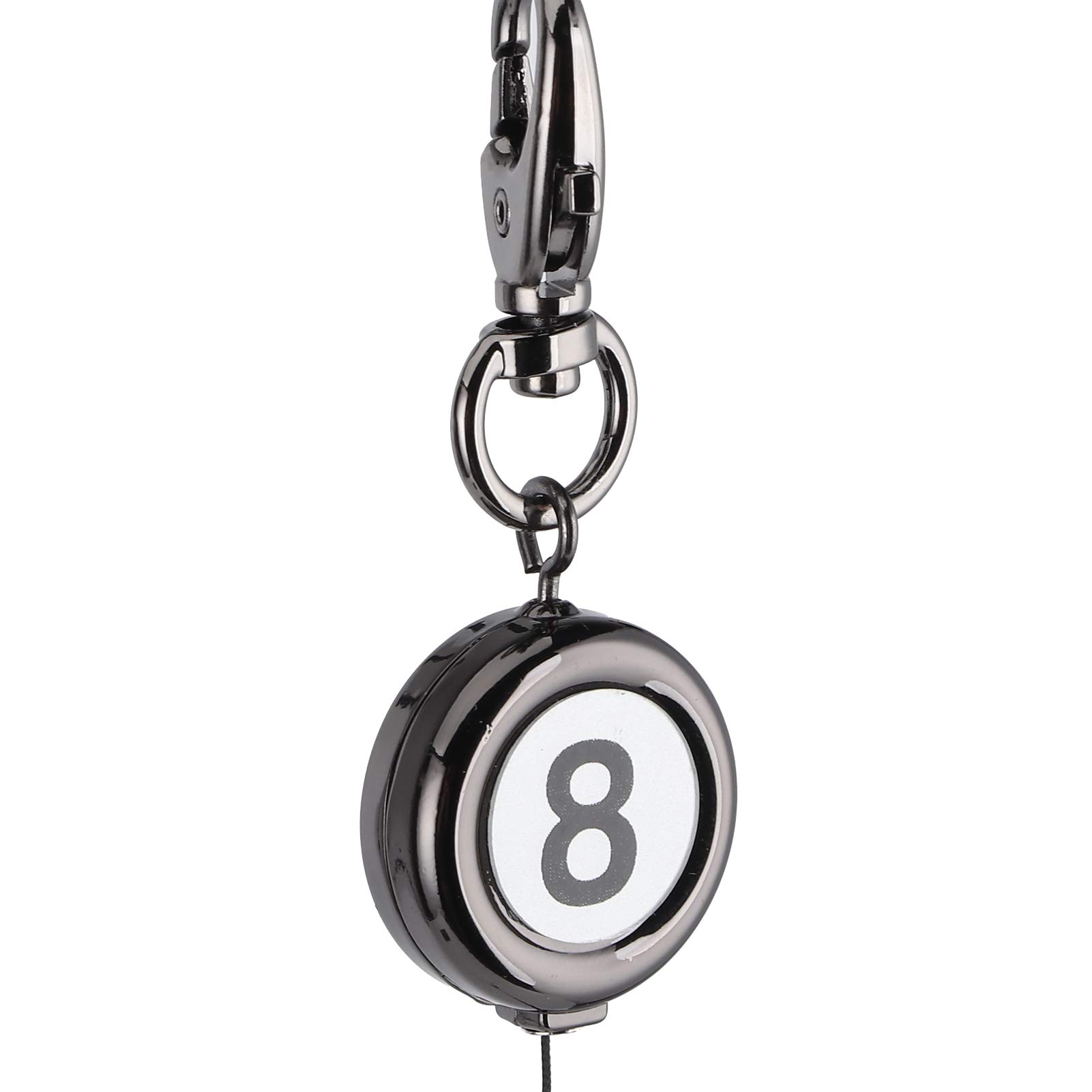 Premium Retractable Pool Cue Chalk Holder with Belt Clip & Key Ring - Durable Snooker/Billiards Accessories for Professional & Home Pool Tables - Perfect for Bars, Game Rooms & Tournament Play