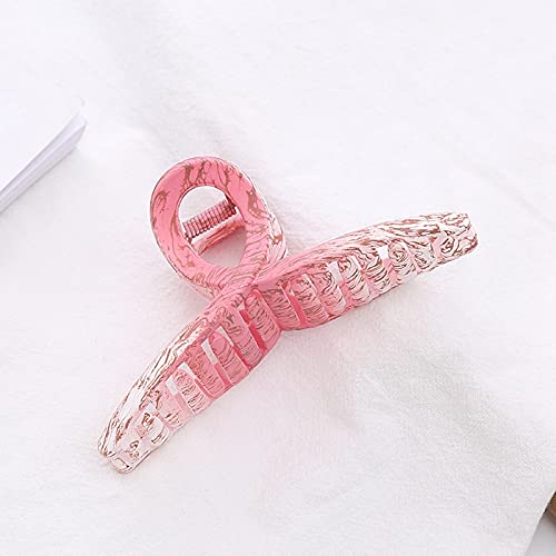 Elegant 8PCS Non-Slip Hair Claw Clips for Women - Large Decorative Hair Jaw Clips with Interlocking Teeth - Perfect for Updos, Ponytails & Everyday Hairstyles