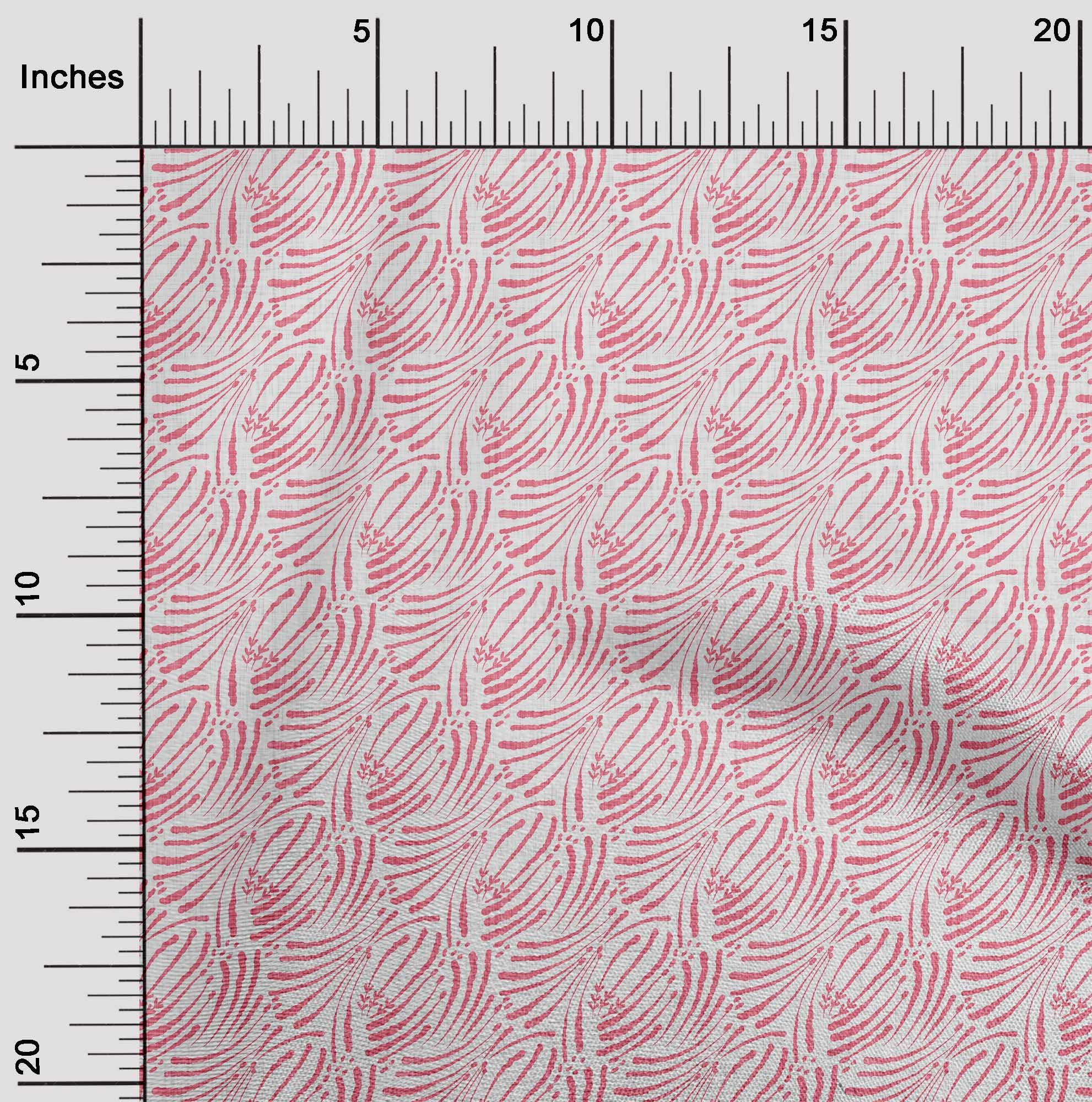 oneOone Rayon Pink Abstract Print Fabric by The Yard - 56 Inch Wide DIY Sewing Material for Dresses, Skirts & Home Decor Projects
