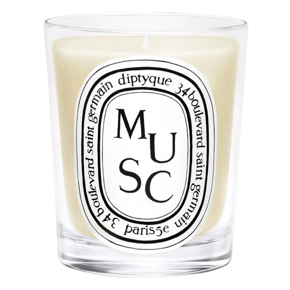 Diptyque Musc Scented Candle 6.5 oz - Premium Home Fragrance for Relaxation, Romantic Ambiance & Luxury Gift Giving