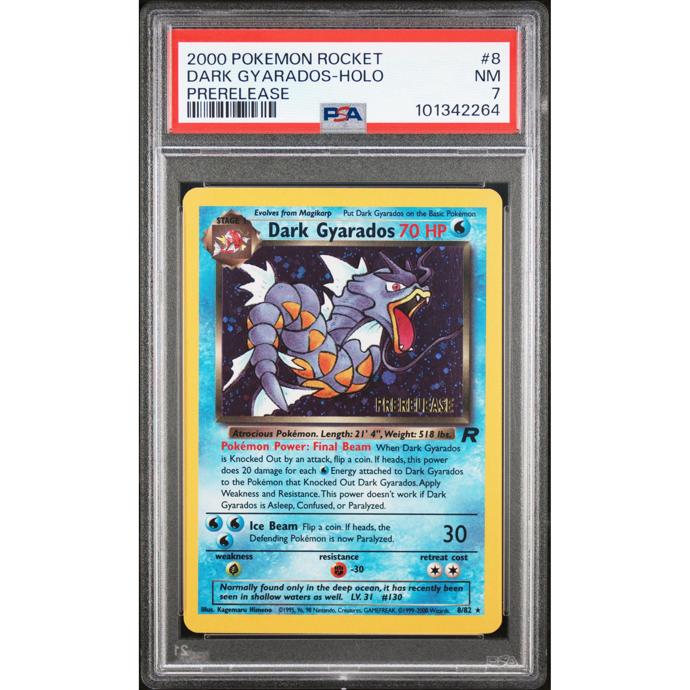 2000 Pokemon Rocket Dark Gyarados Prerelease 8/82 PSA 7 Graded Card - Rare Collectible for Pokemon TCG Players & Fans, Perfect for Display, Gaming, and Investment