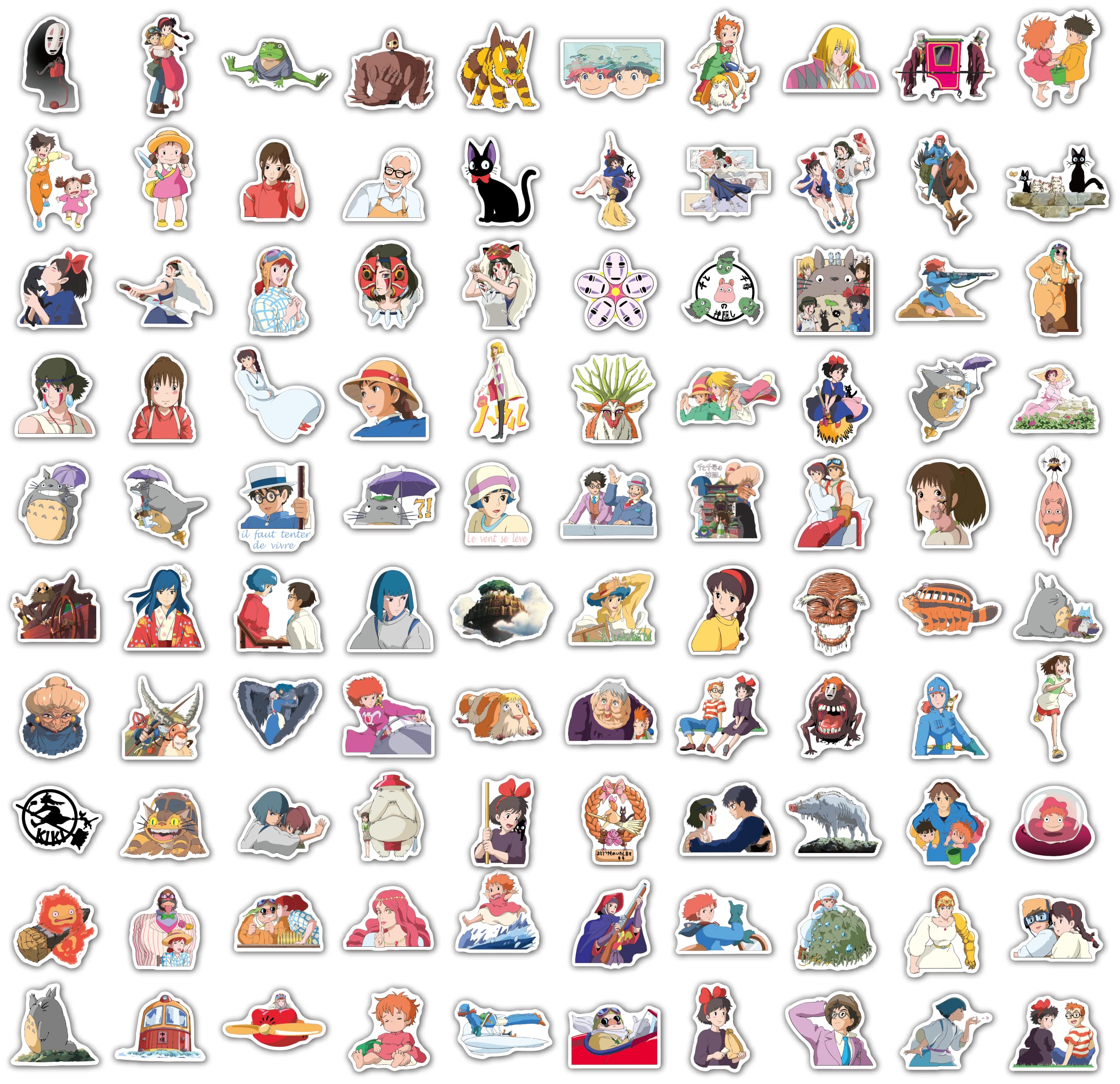 100 PCS Cute Anime Stickers - Waterproof Vinyl Kawaii Decals for Laptop, Guitar, Water Bottle, Luggage & Bike - Fun Fashion Stickers for Kids, Teen Girls & Adults - Perfect for DIY Crafts, School Supplies & Room Decor