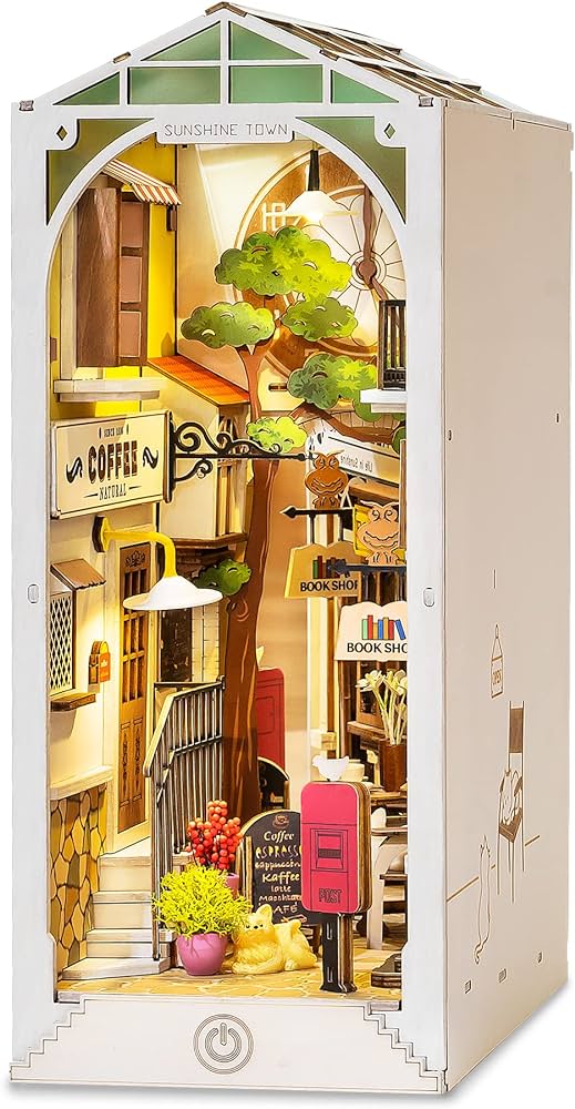 DIY Miniature House Kit - Sunshine Town Model Building Set for Adults & Teens | Creative Craft Project, Home Decor & Gift Idea | Perfect for Relaxation, Stress Relief & Hobbyists
