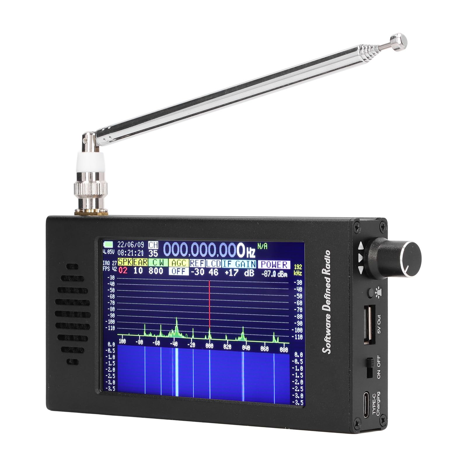 Syrisora DSP SDR Radio Receiver - 4.3 Inch Touch Screen, 100KHz-149MHz FM/MW/SSB/CW HAM Shortwave Radio with Wide Frequency Coverage - Perfect for Amateur Radio, Emergency Communication, and Outdoor Adventures