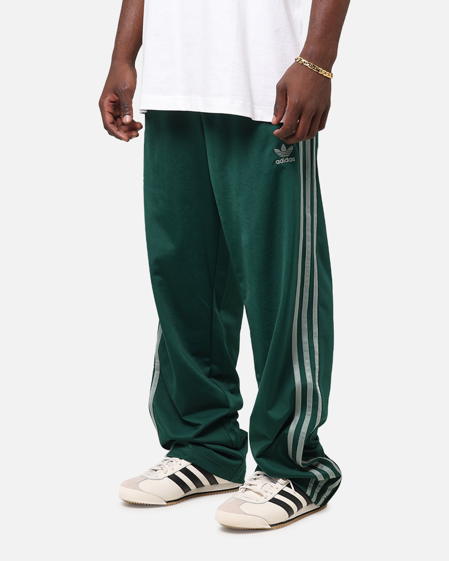 Adidas Firebird Track Pants for Men - Green Retro Running Joggers - Comfortable Athletic Pants for Gym, Workout & Casual Wear