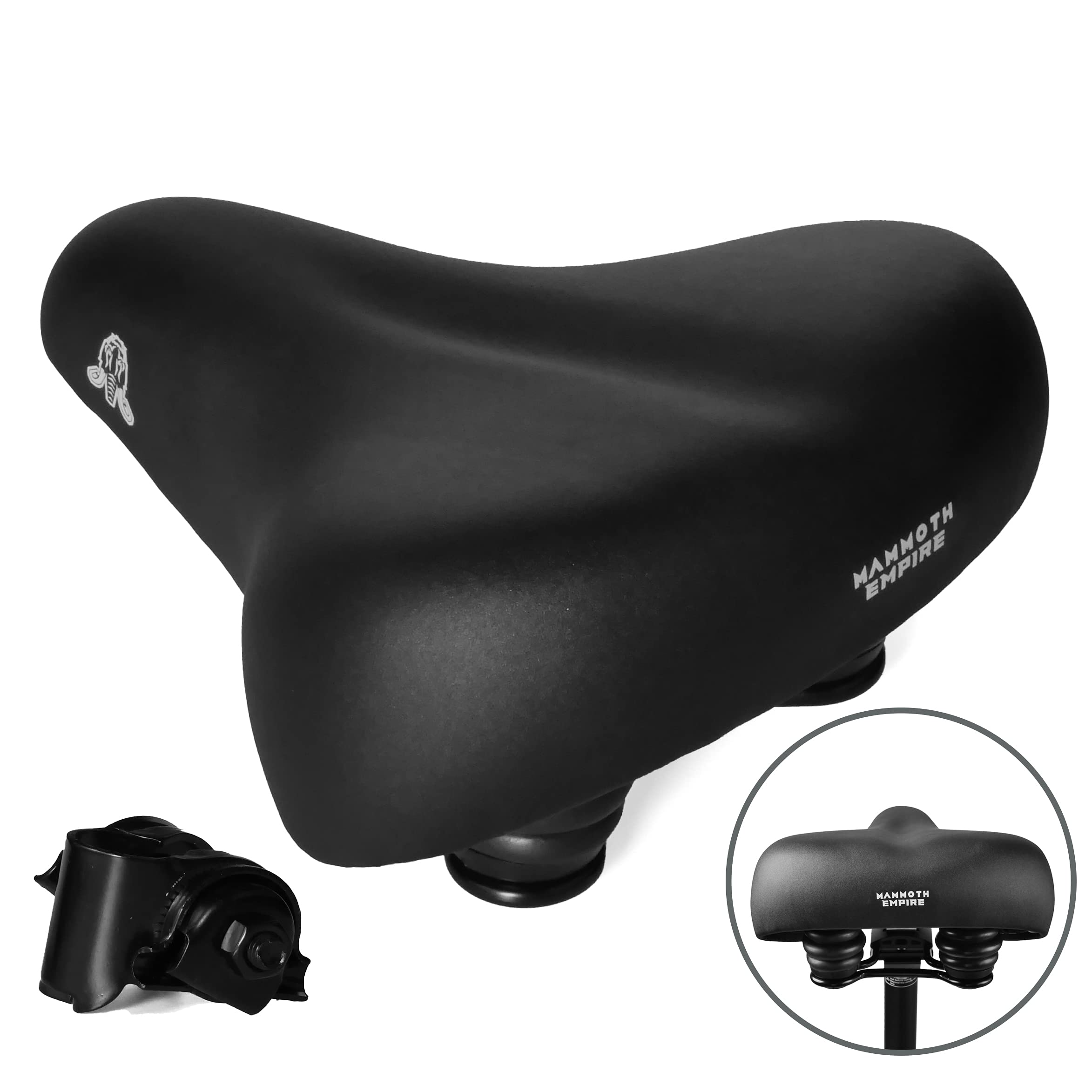 Comfortable Wide Bike Seat for Women & Men - Padded Mountain & Road Bike Saddle - Perfect for MTB, Cycling, Commuting & Long Rides