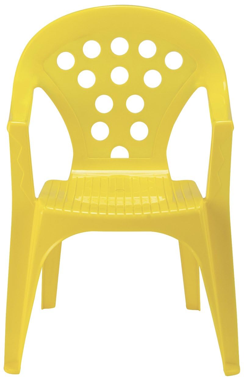 Bright Yellow Baby Lulu Stacking Kids Chairs - 4 Pack for Playroom & Dining