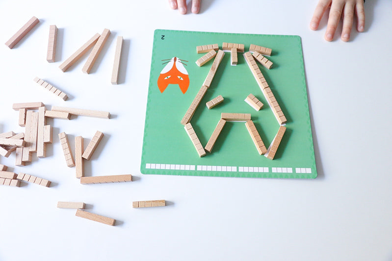 Eduludo Sticks - Educational Wooden Puzzle Game for Kids by Djeco | STEM Learning Toy for Preschool & Kindergarten Classroom Activities