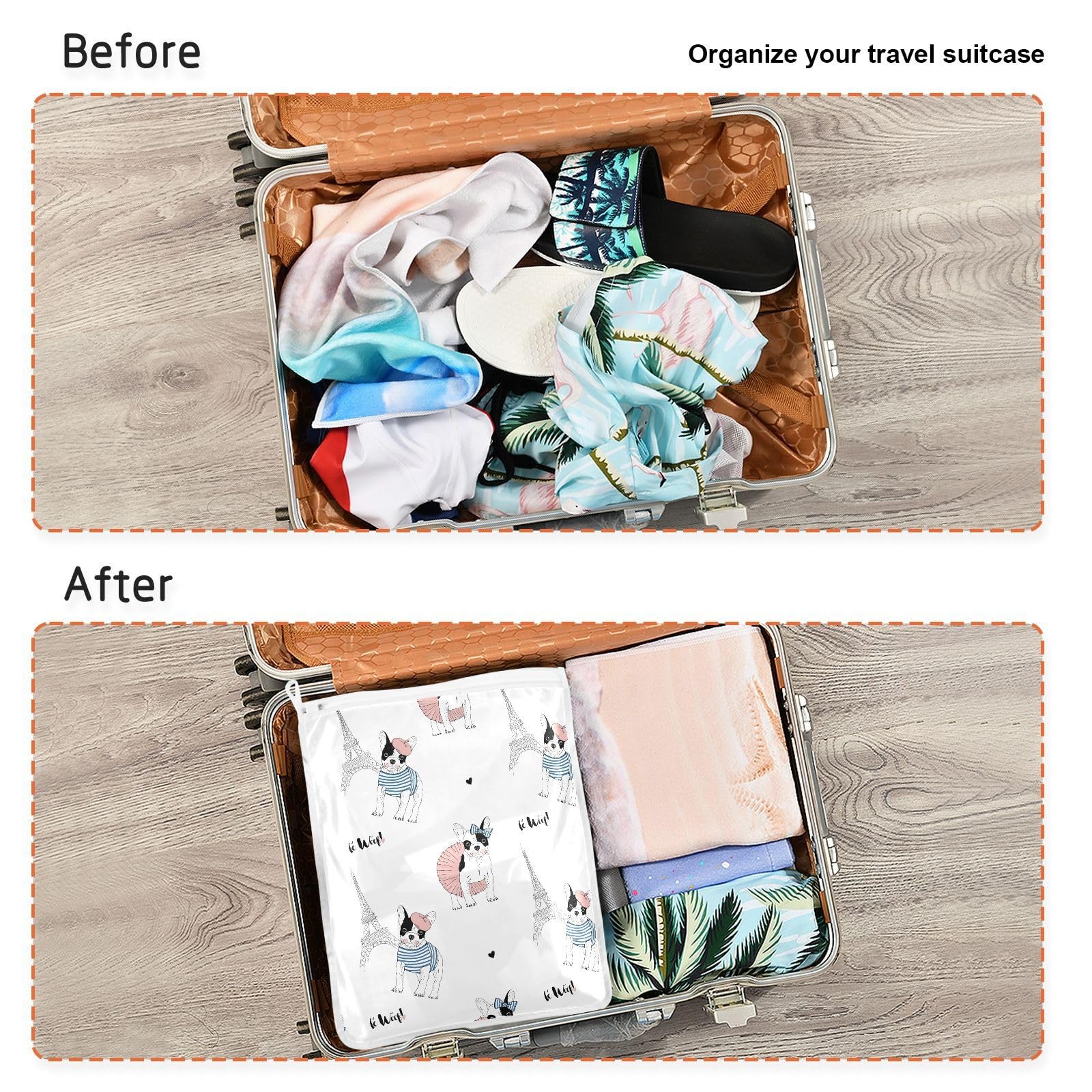 French Bulldog Mesh Laundry Bags Set of 2 - Delicates Wash Bags for Washing Machine, Underwear, Blouses, Hosiery, Pants & Sweaters | Perfect for Travel, Gym & Baby Clothes Protection