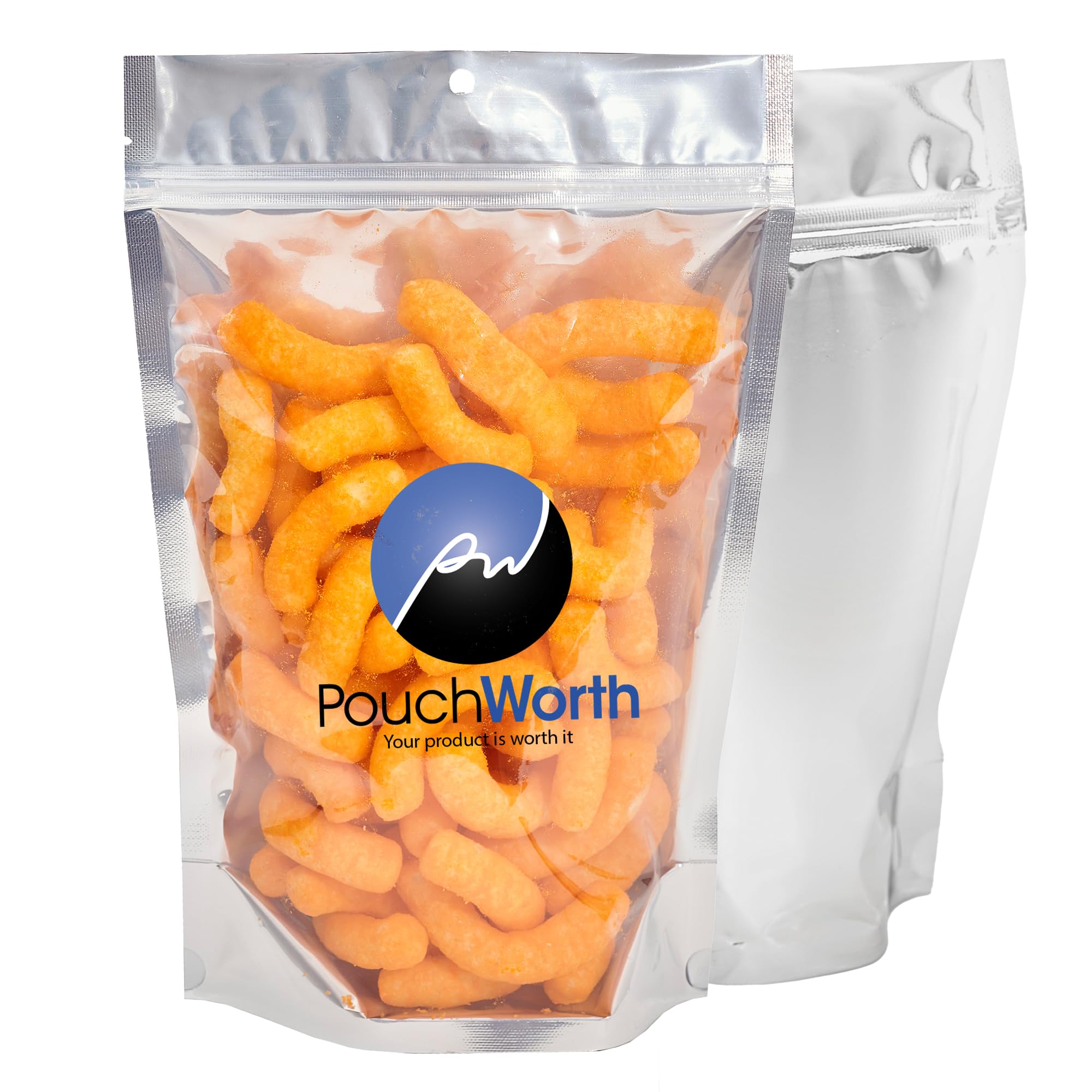 100 Pack 7.5x11.5 Inch Smell Proof Mylar Bags - Resealable Food Storage Bags with Clear Window & Aluminum Foil - Airtight Stand Up Ziplock Pouches for Coffee, Tea, Snacks & Long Term Food Preservation