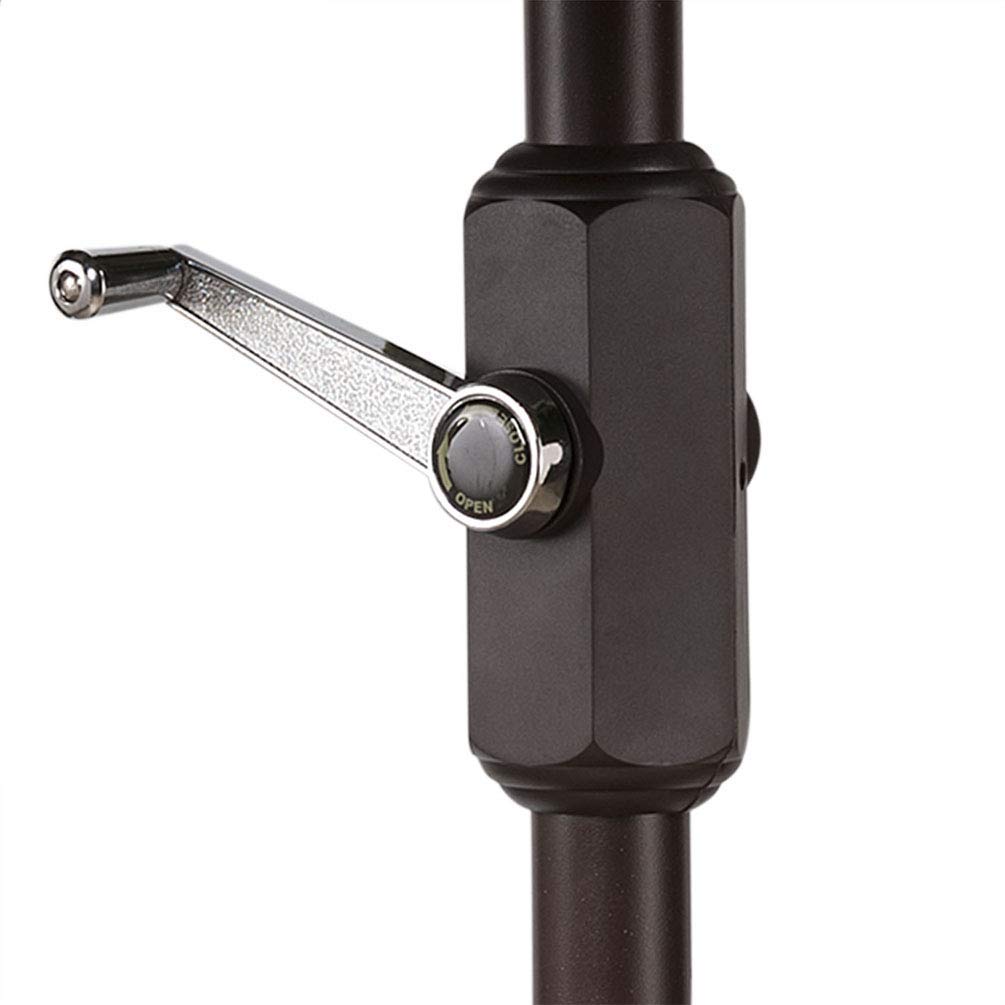9FT Outdoor Patio Umbrella with Crank & Tilt - UPF 50+ Sun Protection Canopy for Deck, Poolside, Garden & Backyard | Heavy Duty Aluminum Pole & Wind Vent Design