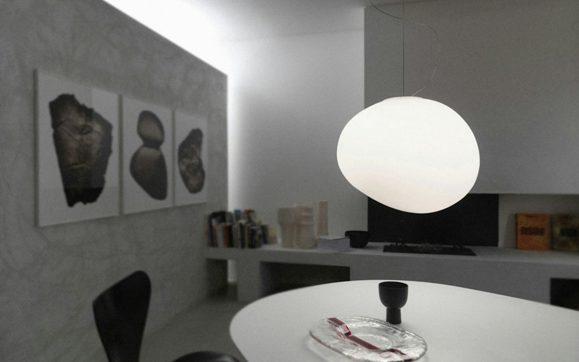 Stylish Gregg Stone Shape Glass Pendant Light - Modern Hanging Fixture for Kitchen Island, Dining Room & Bedroom Decor