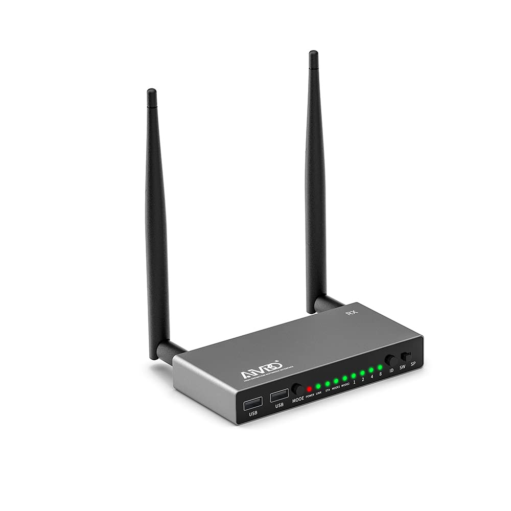 TIMBOOTECH Wireless HDMI Extender Kit - 1 Transmitter to 8 Receivers, 1080P Full HD, 5Ghz Wireless Transmission up to 820FT, Supports Multiple TVs, Monitors & Projectors - Ideal for Home Theater, Conference Rooms & Gaming Setups (KVM, IR Remote, HDMI Loop-Out)