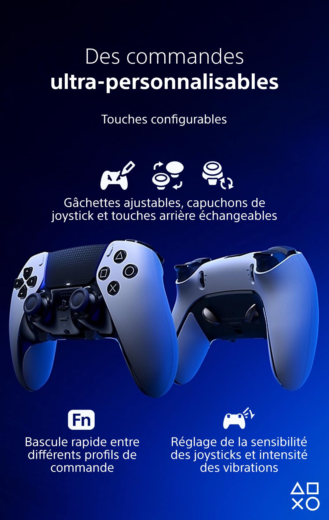 Sony DualSense Edge Wireless Controller for PS5 & PC - Ultra-Customizable Controls, Interchangeable Profiles, Enhanced Comfort - Includes Carrying Case (White & Black) - Perfect for Competitive Gaming & Long Play Sessions
