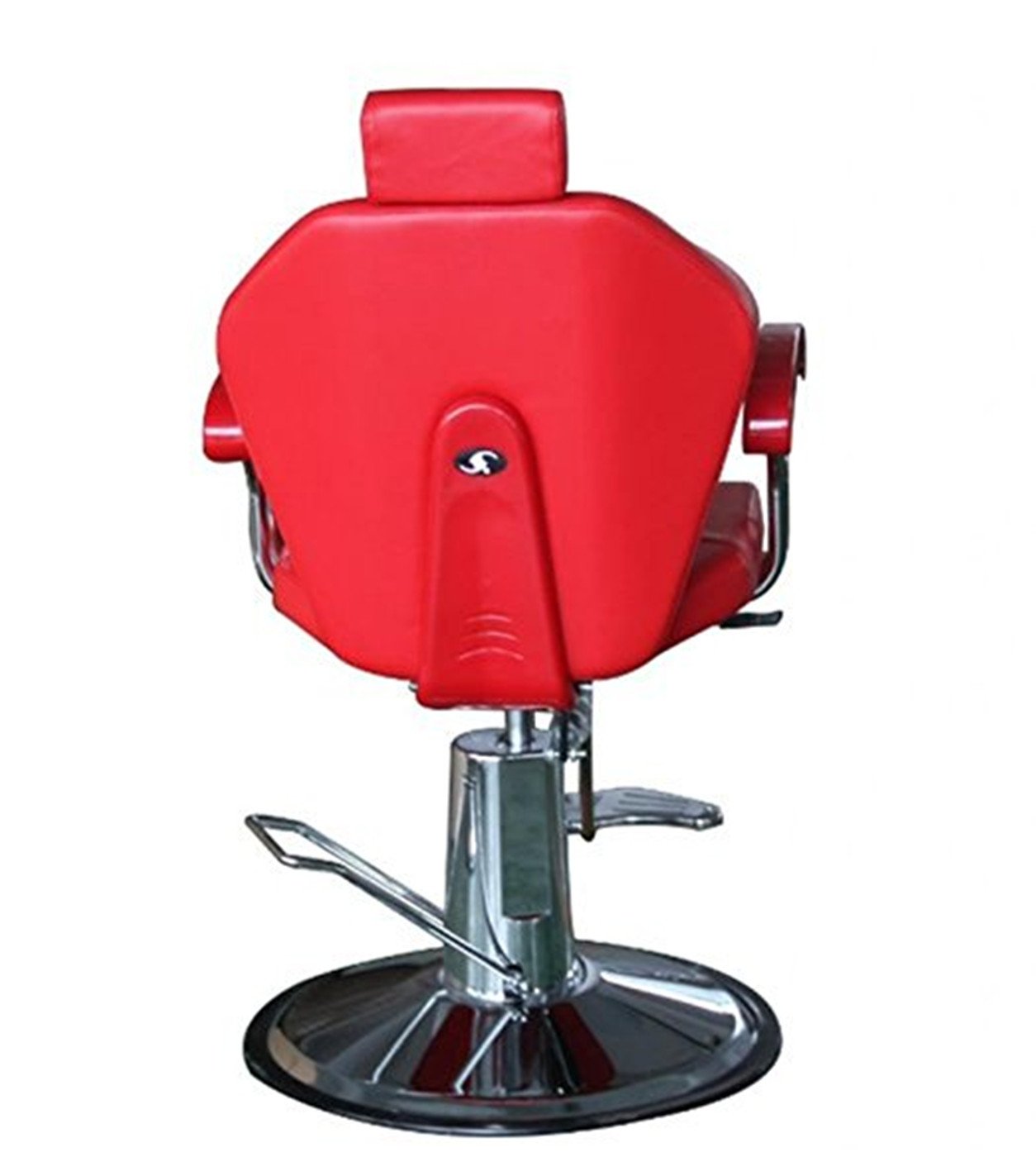 Professional Red Hydraulic Barber Chair with Adjustable Headrest & Footrest - Heavy Duty Salon Equipment for Hair Cutting & Shaving - Perfect for Barbershops, Salons & Home Use