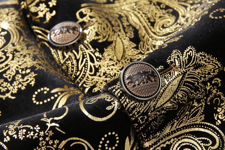 WULFUL Men's Slim Fit Floral Suit Jacket - Stylish Blazer for Wedding, Prom, Dinner Party & Formal Events - Elegant Tuxedo Jacket for Special Occasions