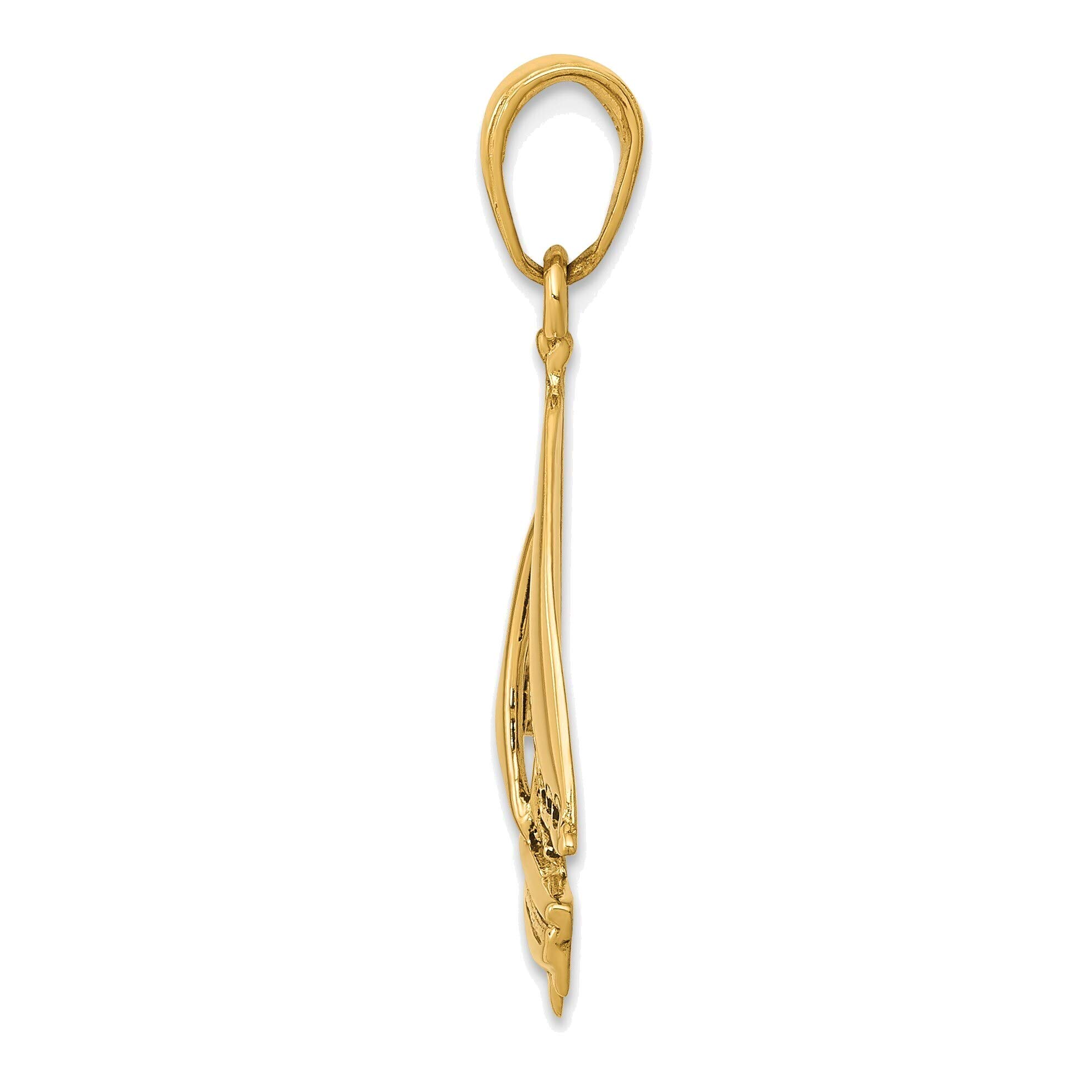 14K Yellow Gold Sailboat Pendant Jewelry for Nautical Lovers