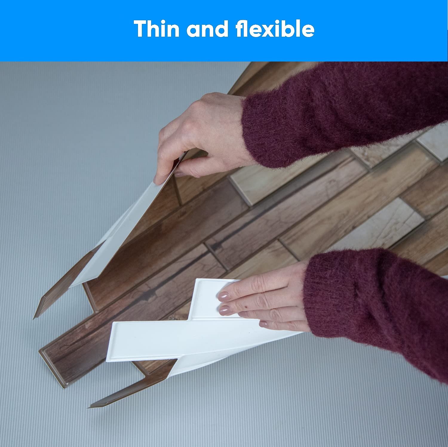 3D Wall Panels for Home & Office Decor - Wood Nut Style PVC Wall Covering (10 Pack, Covers 51 sq ft) | Modern Interior Design for Living Room, Bedroom & Workspace