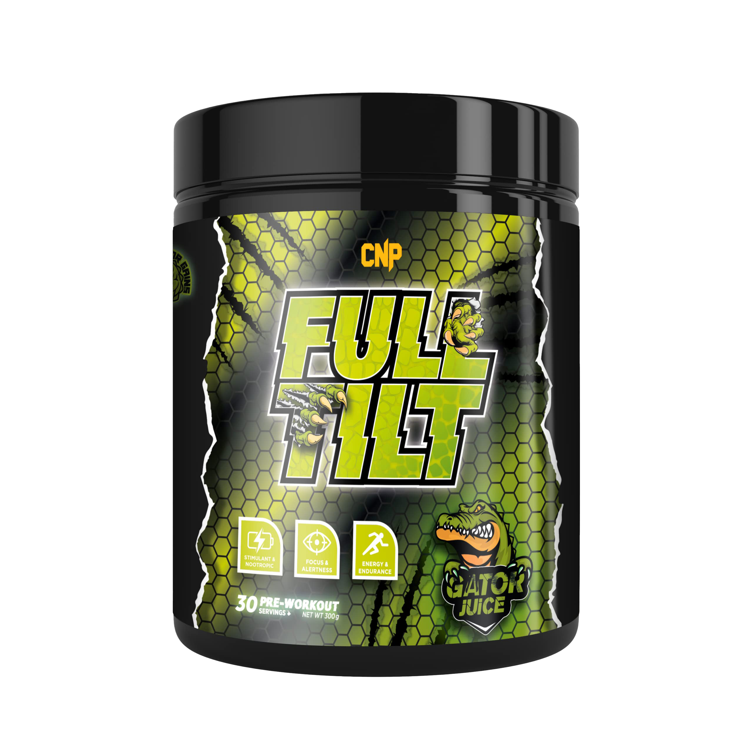 CNP Full Tilt Pre Workout Gator Juice 300g - Premium Energy Booster for Gym & Fitness Training | Enhance Performance & Focus