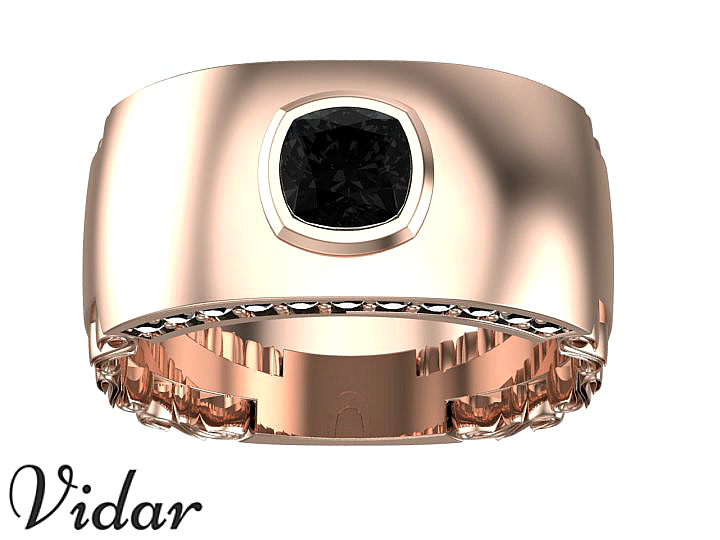 Unique Men's Black Diamond Wedding Band Ring - Elegant & Durable for Engagement, Anniversary & Special Occasions