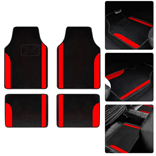 black with red