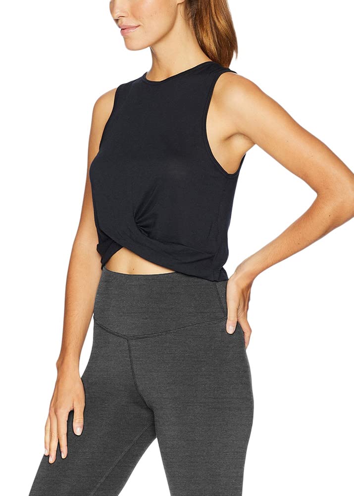Bestisun Women's Cropped Workout Tops - Flowy Gym Athletic Shirts for Yoga & Exercise | Slim Fit Activewear for Running, Pilates & Fitness Training