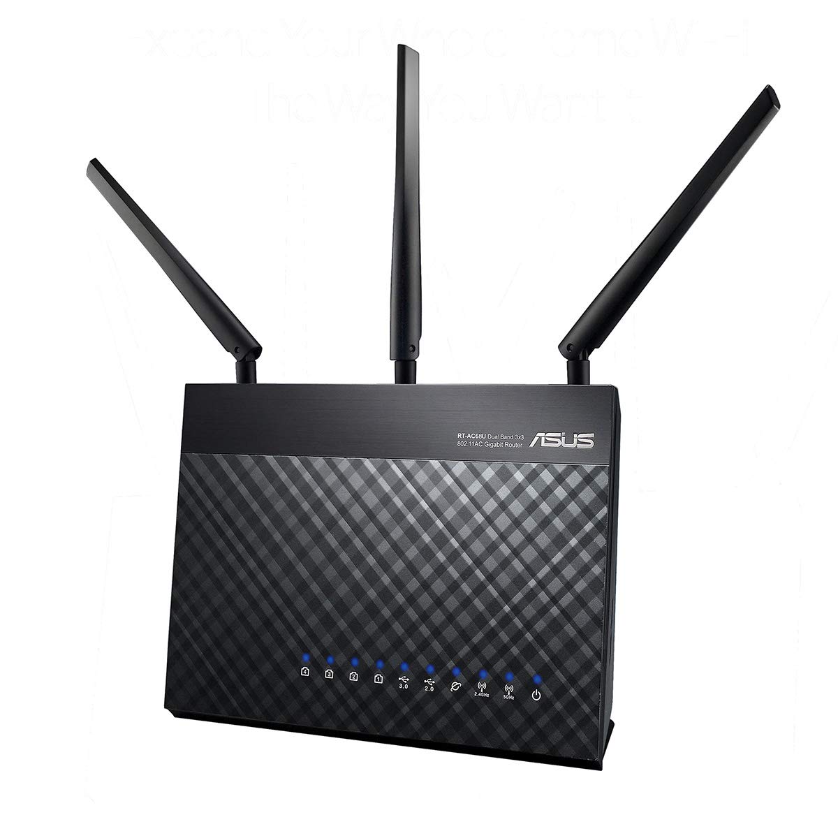 ASUS RT-AC68U AC1900 Dual Band WiFi Gaming Router - High Speed Gigabit Wireless Internet for Gaming & 4K Streaming | AiMesh Compatible | Lifetime Security, Adaptive QoS & Parental Controls | Perfect for Online Gaming, Home Office & Smart Home Devices