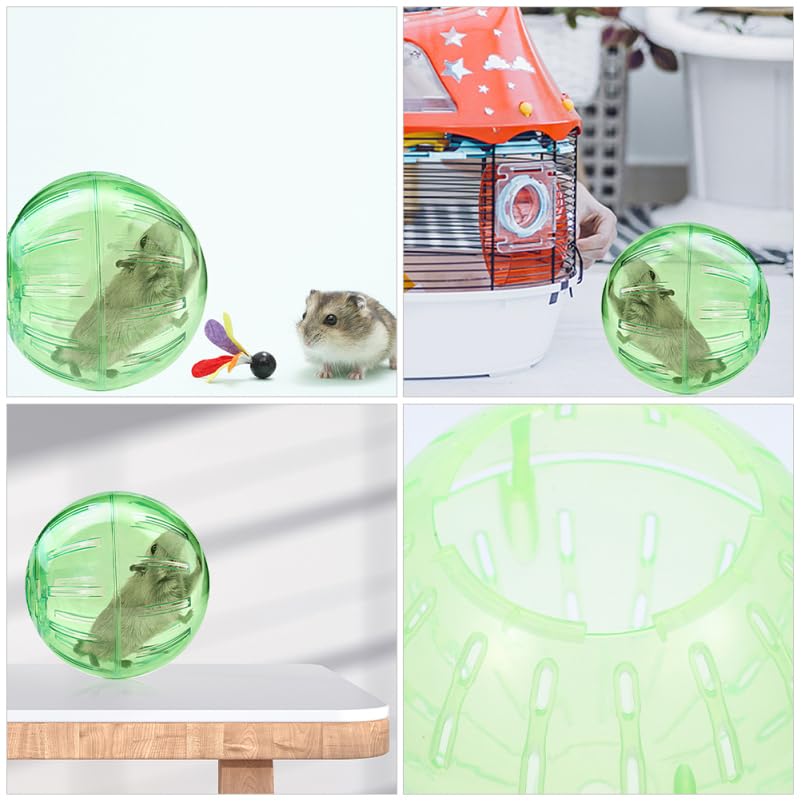 Clear Hamster Exercise Ball - Fun Running Wheel for Dwarf Hamsters, Guinea Pigs & Chinchillas | Small Pet Activity Toy for Indoor Play & Exercise | Perfect for Cage-Free Playtime & Safe Exploration
