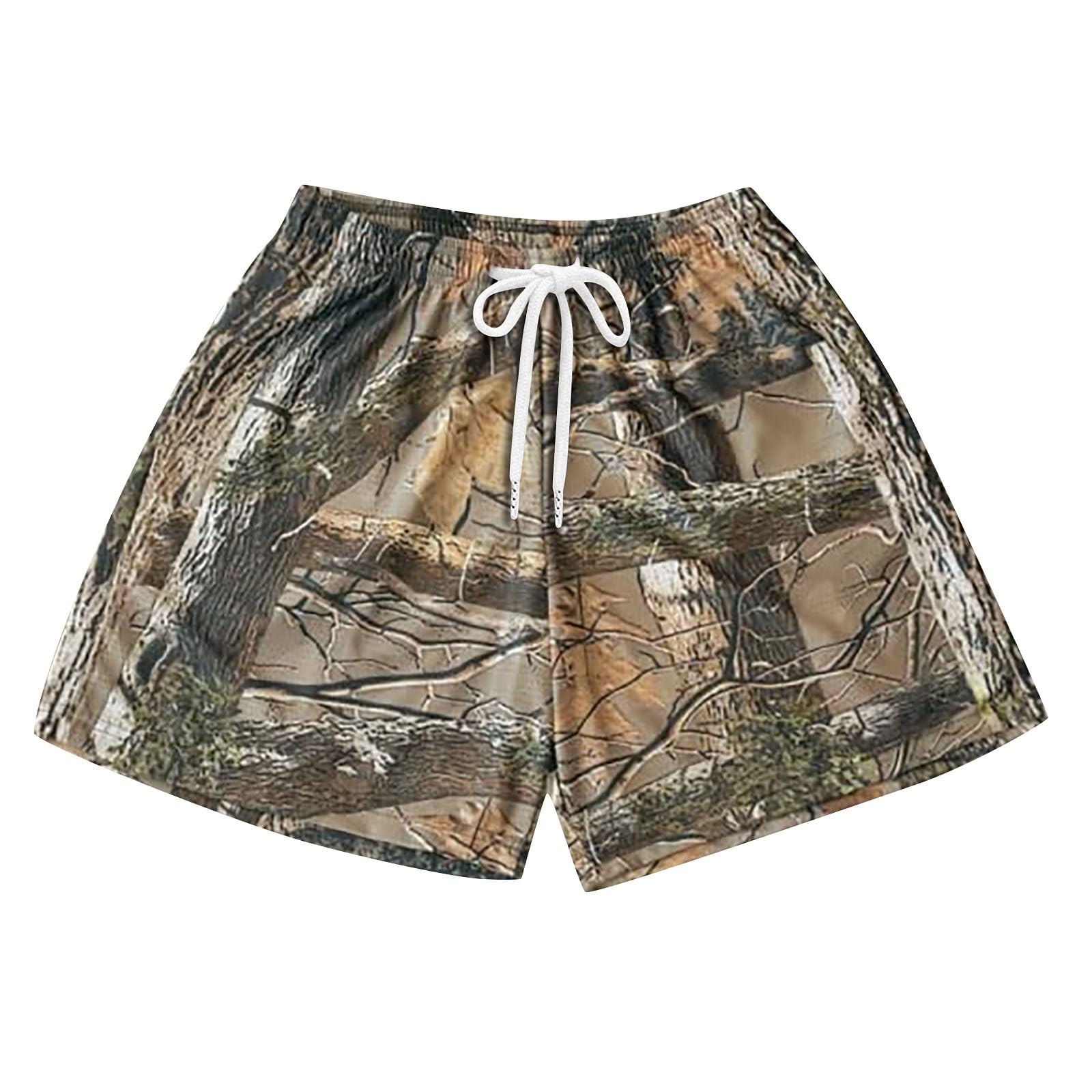 Men's Camo Cargo Shorts - Green Tactical Workout Shorts for Outdoor Hiking, Gym & Casual Wear