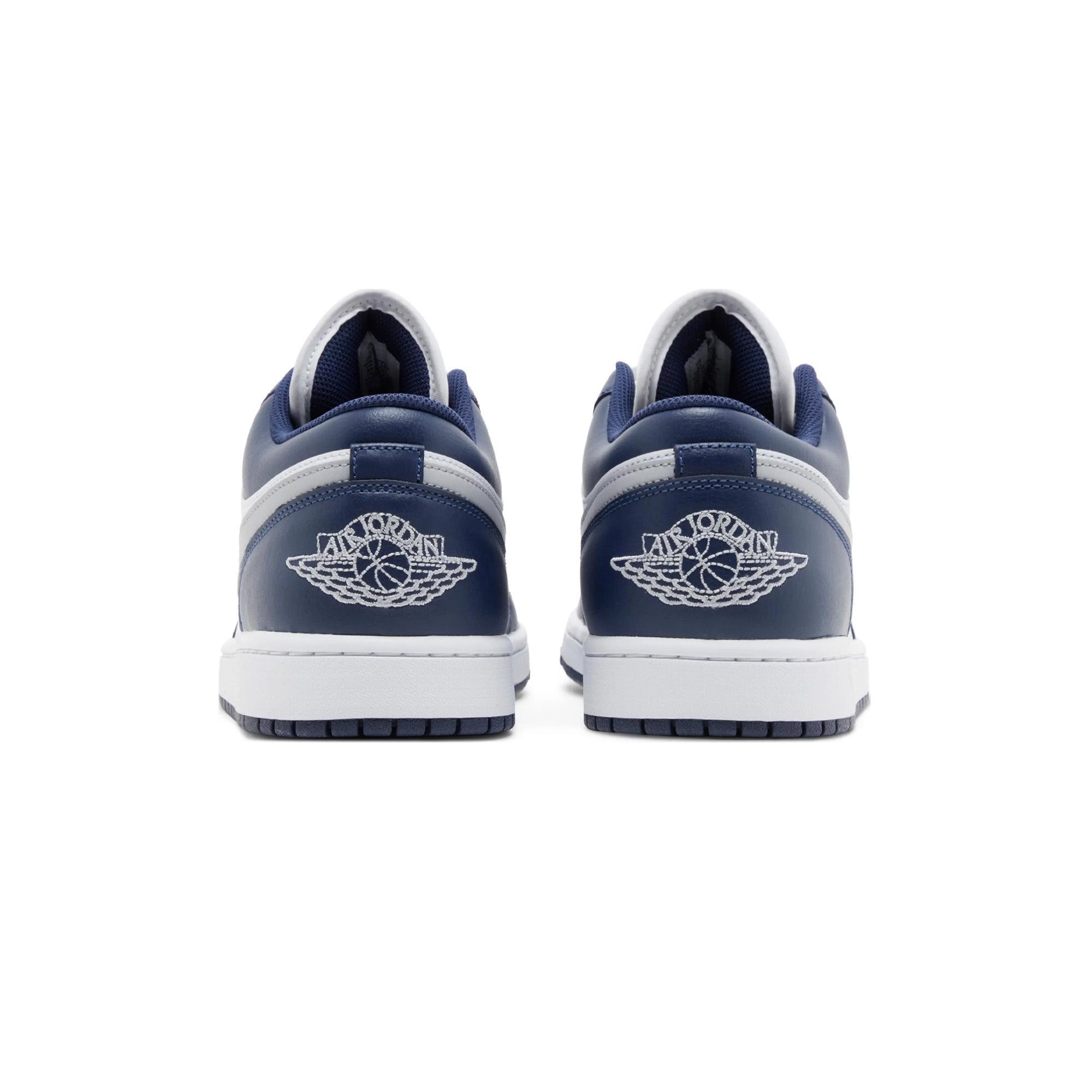 Air Jordan 1 Low 'Wolf Grey Midnight Navy' Sneakers (2024) - Men's Basketball Shoes for Casual Wear & Street Style