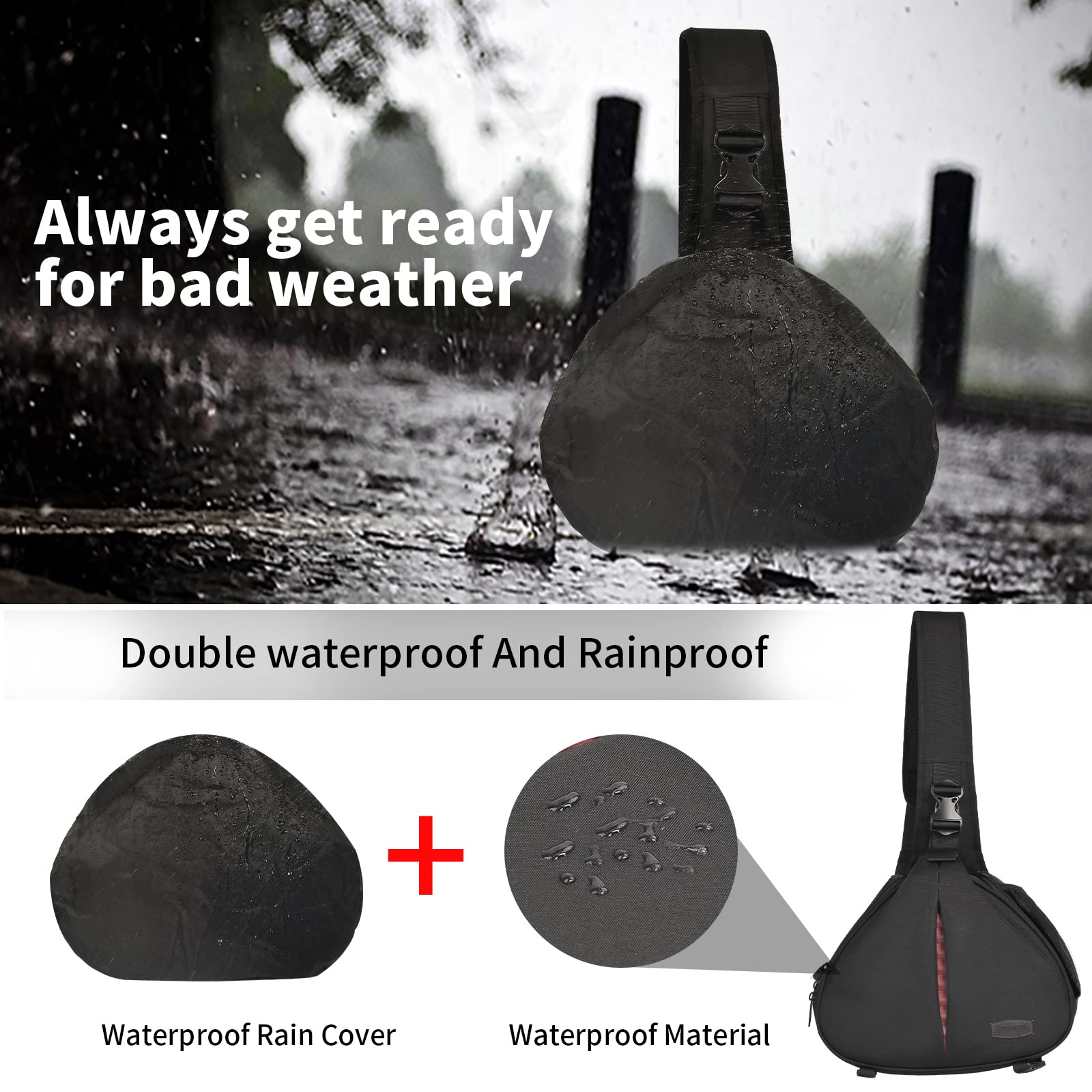 Waterproof CADeN DSLR Camera Sling Bag with Rain Cover & Tripod Holder - Compatible with Canon, Nikon, Sony, Pentax SLR Cameras & Accessories - Perfect for Travel, Hiking & Outdoor Photography