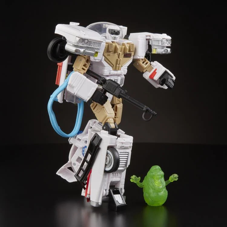 Ghostbusters x Transformers Ectotron Ecto-1 Action Figure - Collectible Toy for Fans, Perfect for Display & Play - Great Gift for Movie Lovers & Transformers Collectors