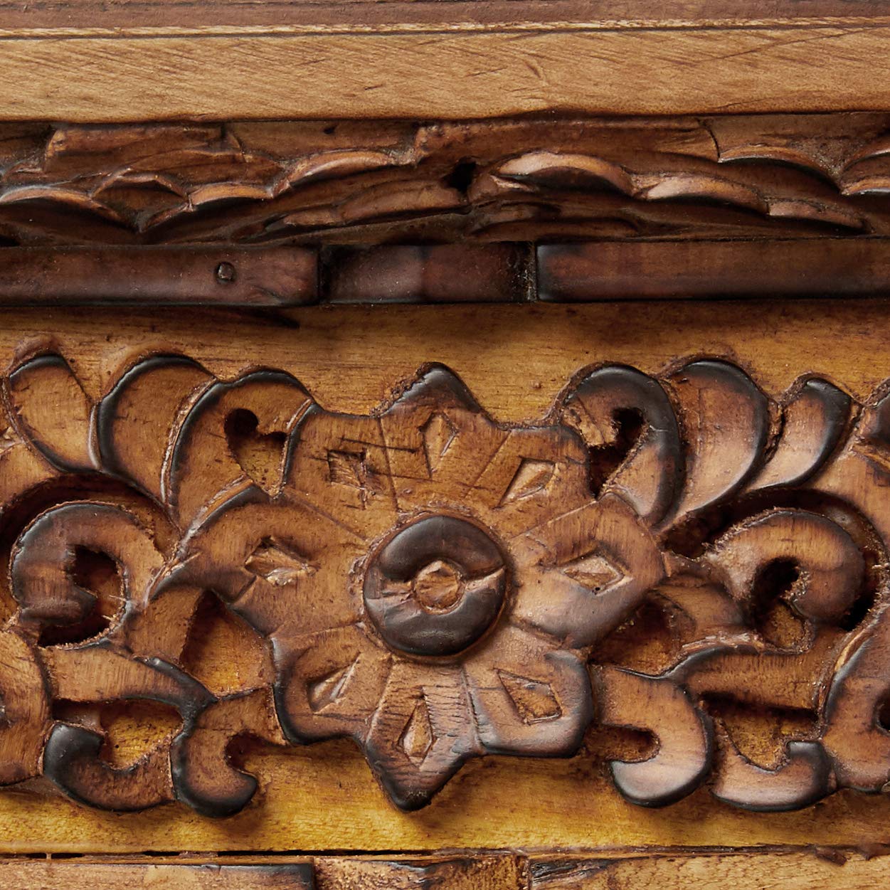 Fair Trade Small Wooden Altar Table - Handcrafted Meditation & Puja Table for Wiccan, Buddhist, and Japanese Tea Ceremonies - Low Side Dragon Design - Perfect for Home Shrines, Yoga Studios & Spiritual Spaces
