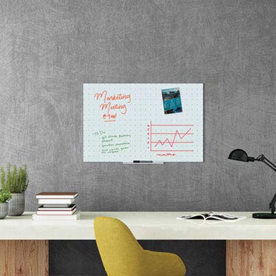U Brands Frameless Glass Dry Erase Board - 35