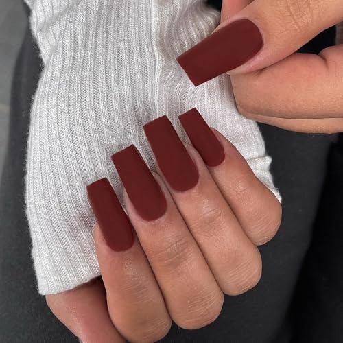 mat burgundy red