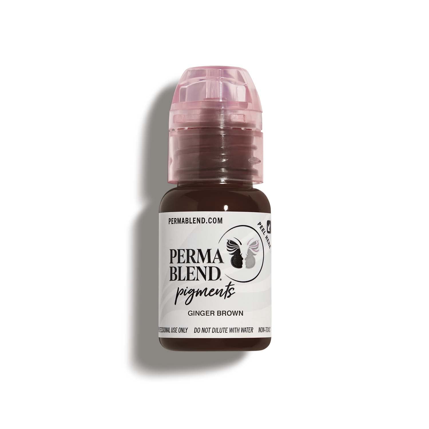 Perma Blend Permanent Makeup Pigment for Eyebrows - Ginger Brown 0.5 oz | Professional Microblading & Cosmetic Tattoo Ink | Ideal for Salon, Spa & Home Use