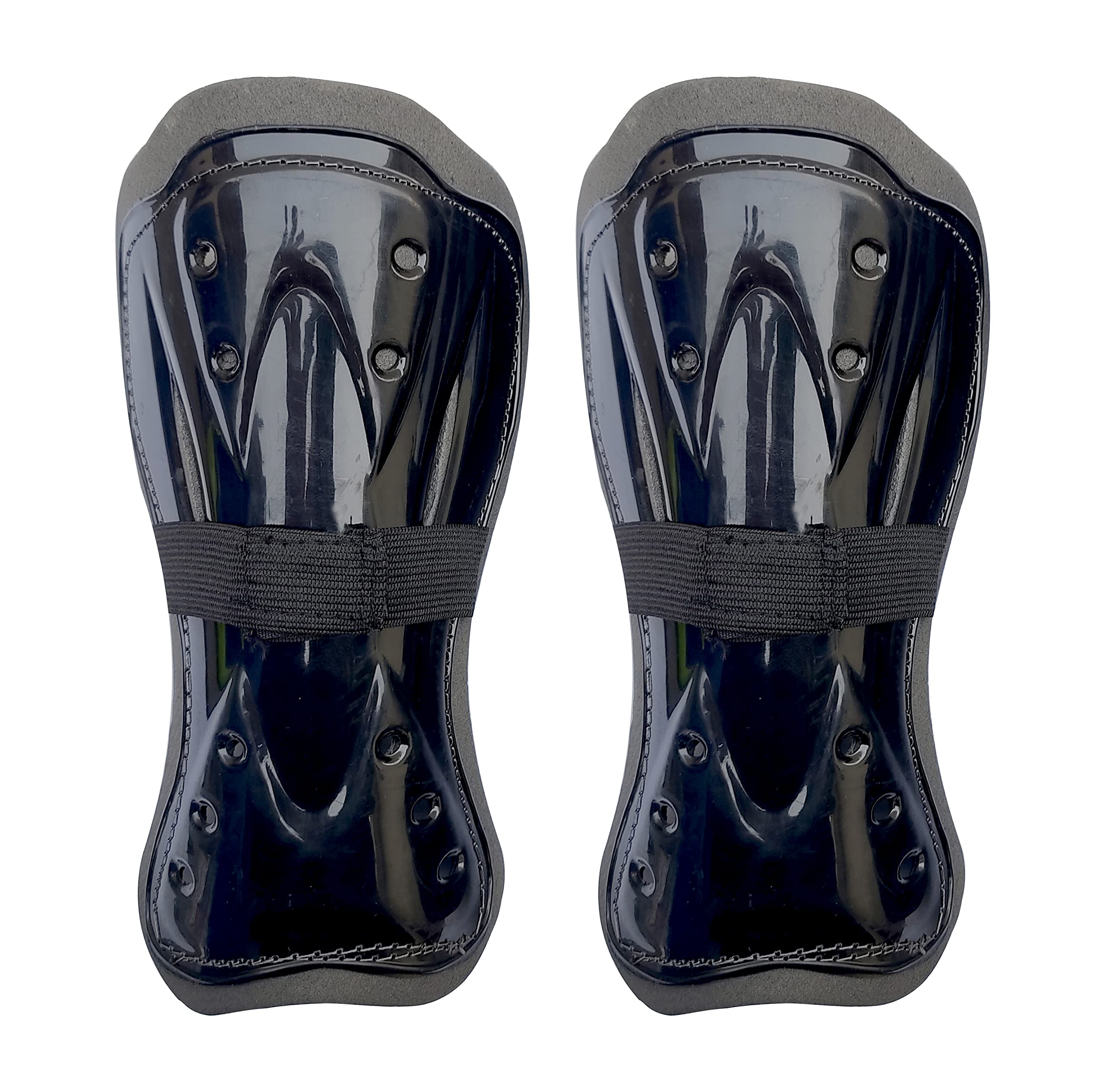 BOLDUP Football Shin Guards for Kids - Single Strap Soccer Shin Pads, Protective Youth Sports Gear (1 Pair, Black) - Perfect for Training, Matches & Youth Leagues