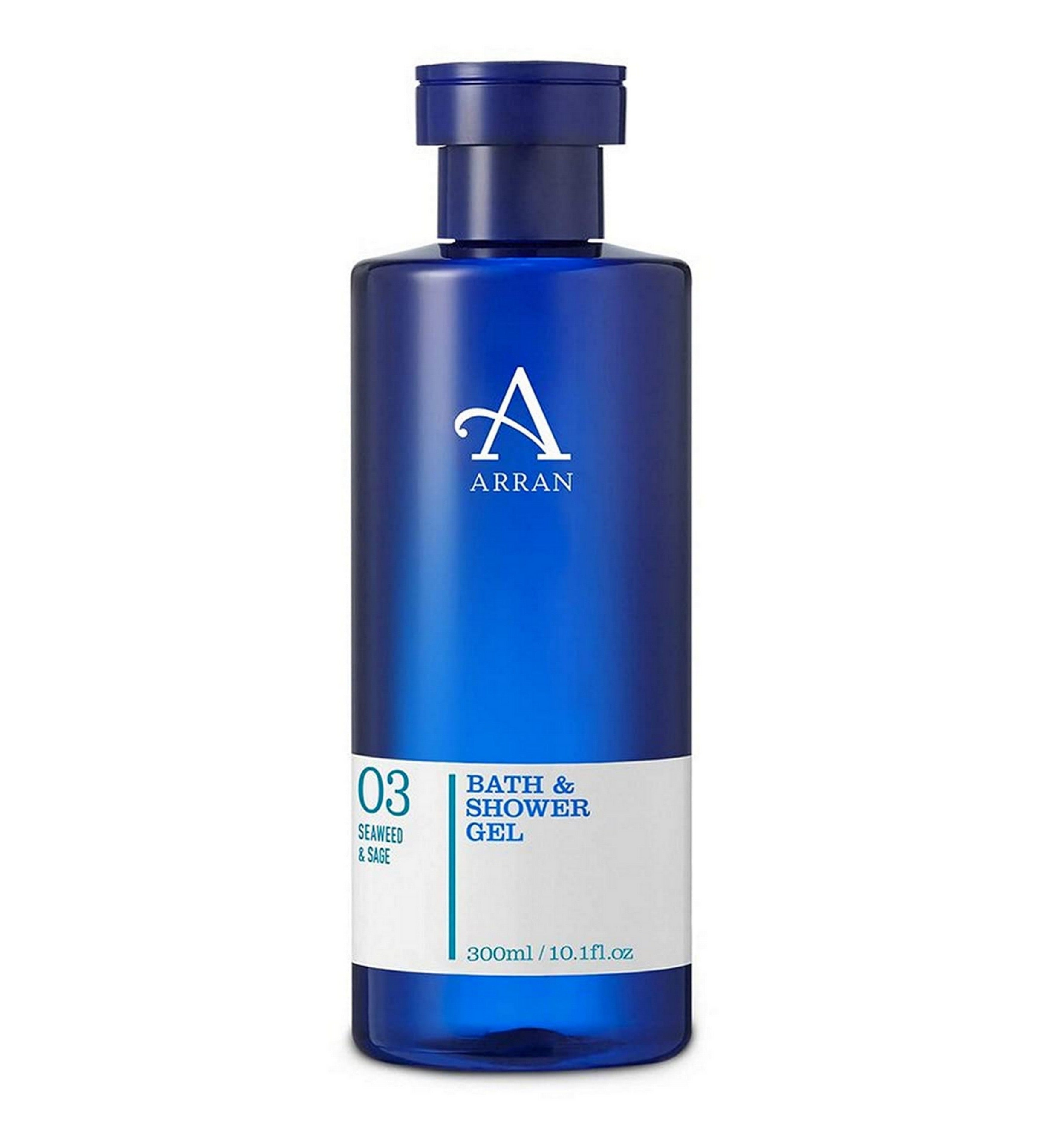 Arran Seaweed & Sage Bath & Shower Gel 300ml - Natural Body Wash for Dry & Sensitive Skin - Relaxing Spa & Aromatherapy Experience at Home
