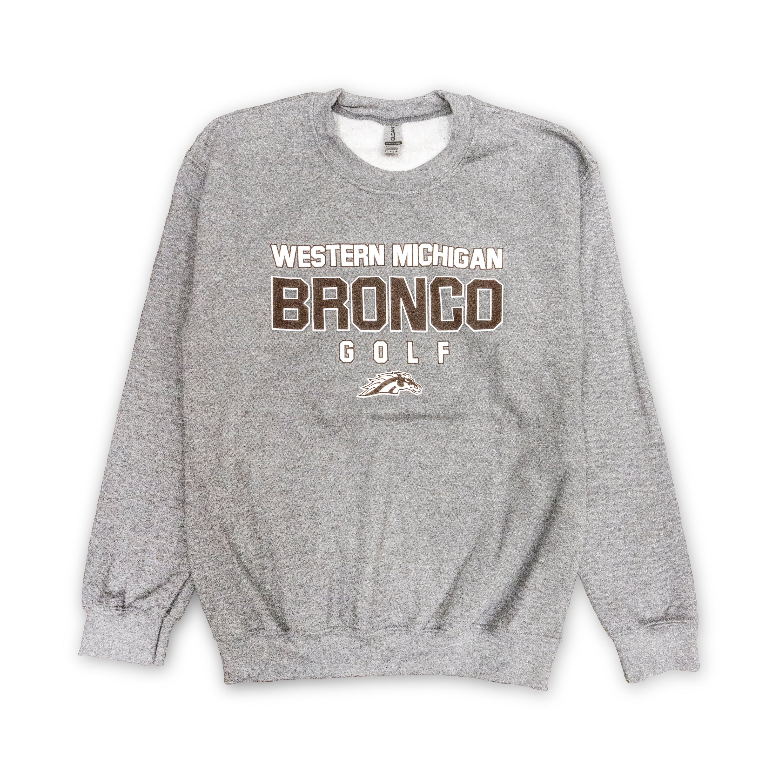 Western Michigan Golf Crew Sweatshirt - Comfortable & Stylish Golf Apparel for Men - Perfect for Golf Outings, Casual Wear & Cool Weather