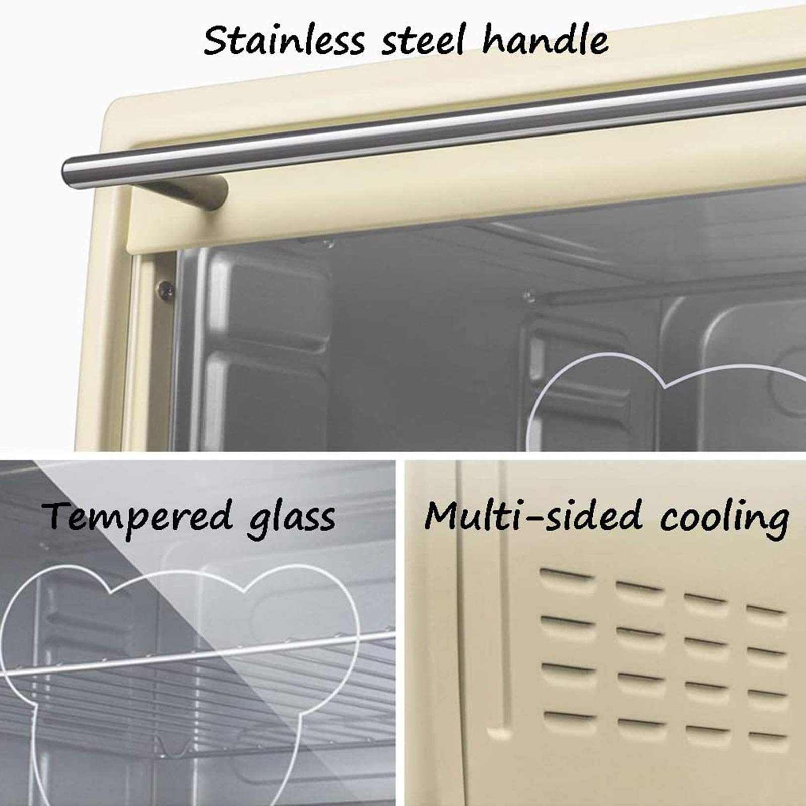 Multifunctional 30L Large Capacity Automatic Electric Oven - Smart Baking Retro Countertop Oven with Microwave Function for Home, Kitchen & Baking Enthusiasts | Perfect for Baking, Roasting, Grilling & Reheating Meals