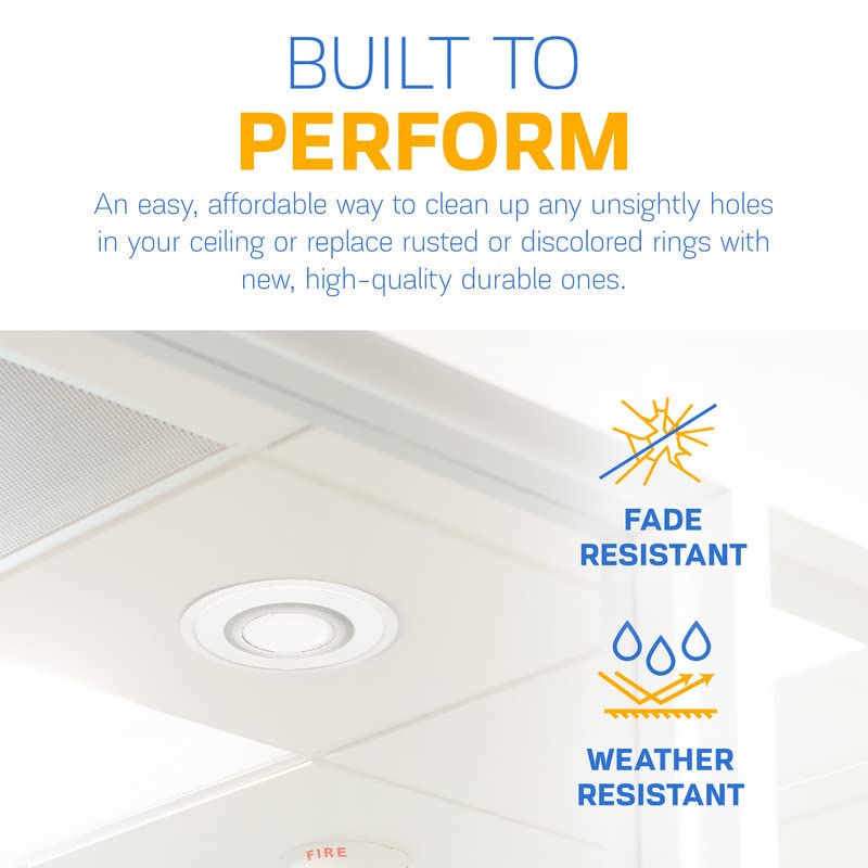 KastLite Custom Sized White Acrylic Goof Rings for Recessed Downlights | .080