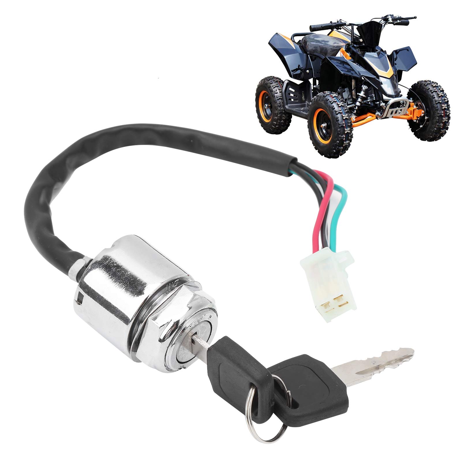 Universal Motorcycle Ignition Switch with 2 Keys - ATV & Motorbike Starter for Smooth Rides