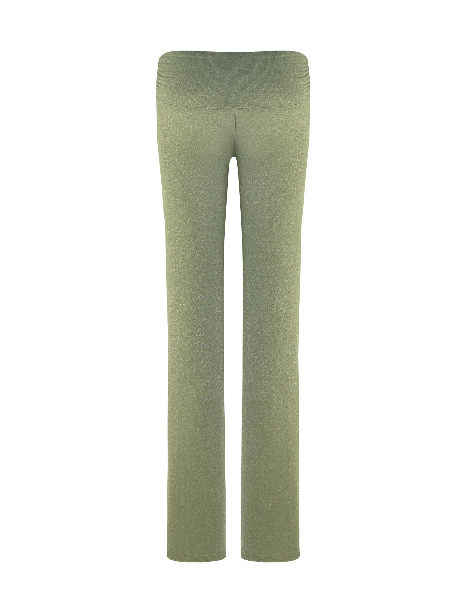 Amethyst Green Sparkle Pants - Women's High Waisted Stretch Yoga Pants for Workout, Running & Lounge Wear