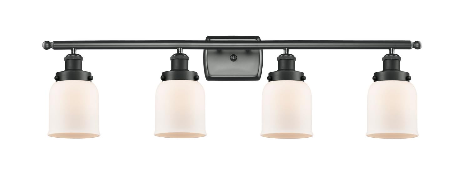 Ballston Collection 916-4W-BK-G51 Modern 4-Light Bathroom Vanity Light Fixture - Black Finish for Bathroom, Powder Room & Dressing Area Lighting