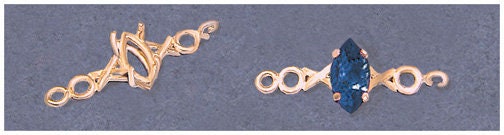 Solid Sterling Silver or 14kt Gold Xs & Os Link Bracelet - 8x4mm or 10x5mm Marquise Cut - Custom Handmade DIY Jewelry for Gifts, Anniversaries & Everyday Wear