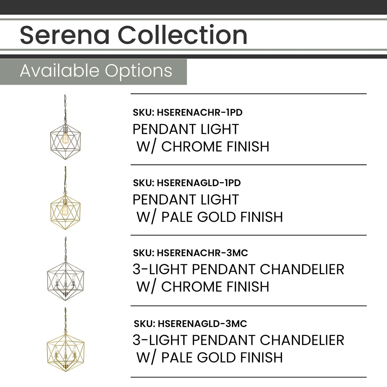 Hanover Serena 3-Light Gold Pendant Chandelier - Hardwire or Plug-in Swag Hanging Light Fixture for Bedroom, Living Room, Hallway, Entryway, Kitchen, Nursery - Perfect for Modern Home Decor and Ambient Lighting