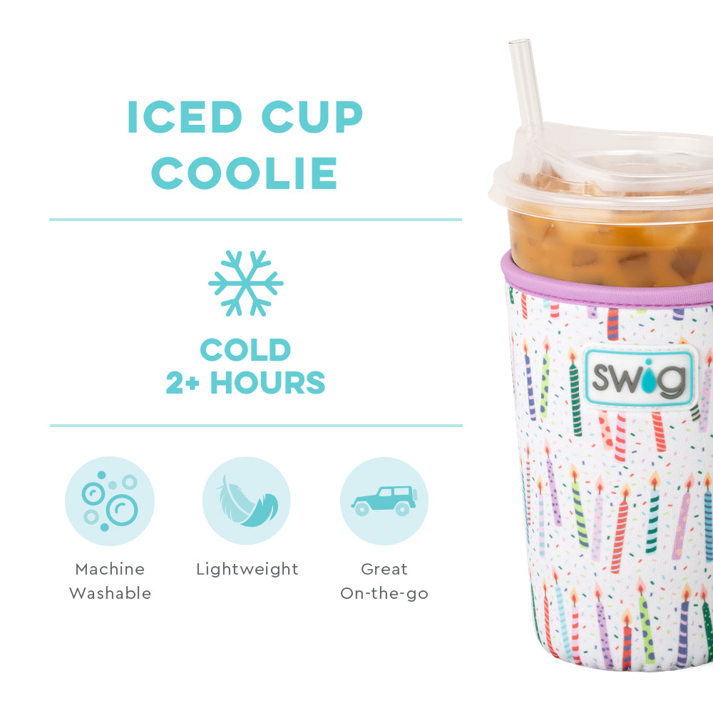 Make a Wish Medium Iced Cup Coolie - Insulated Sleeve for 16oz Cold Drinks | Perfect for Iced Coffee, Smoothies & Bubble Tea | Great Gift for Coffee Lovers & Office Use