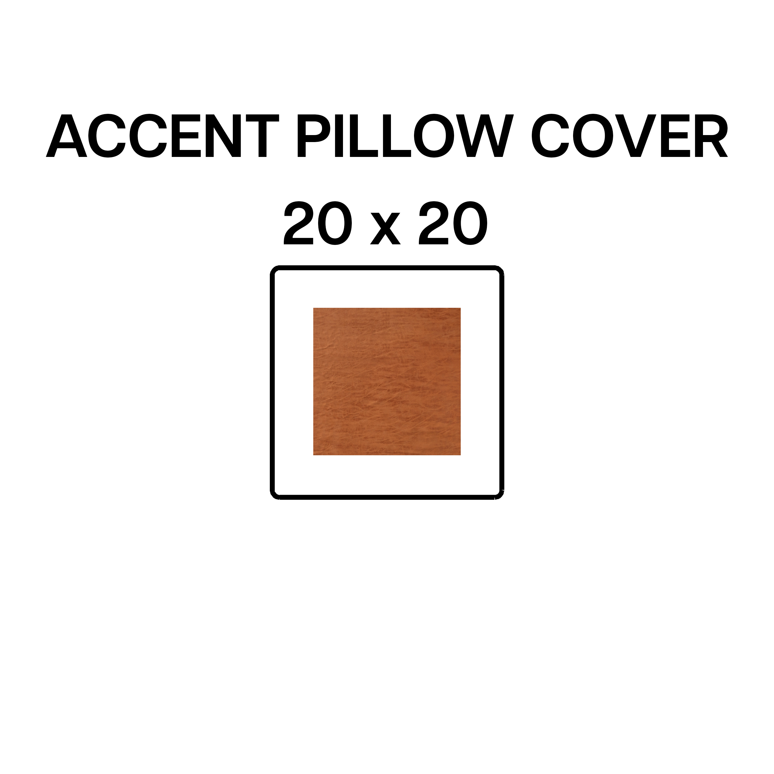20x20 Whiskey Brown Accent Pillow Cover BP 642 42 - Perfect for Sofa, Bed & Home Decor