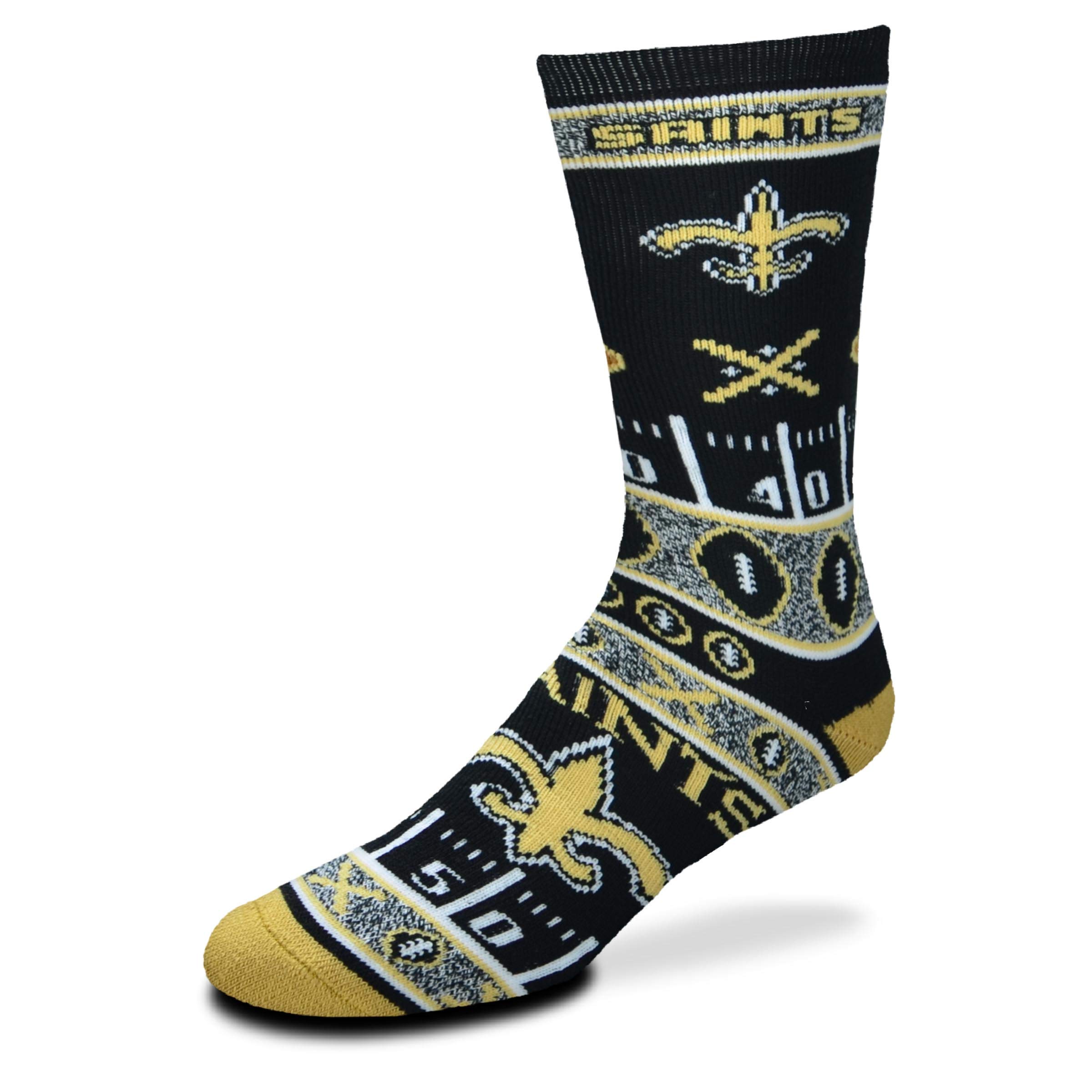 NFL Super Fan Men's Crew Socks - Officially Licensed Team Socks for Football Games, Sports Events & Casual Wear - Comfortable & Durable Cotton Socks for NFL Fans
