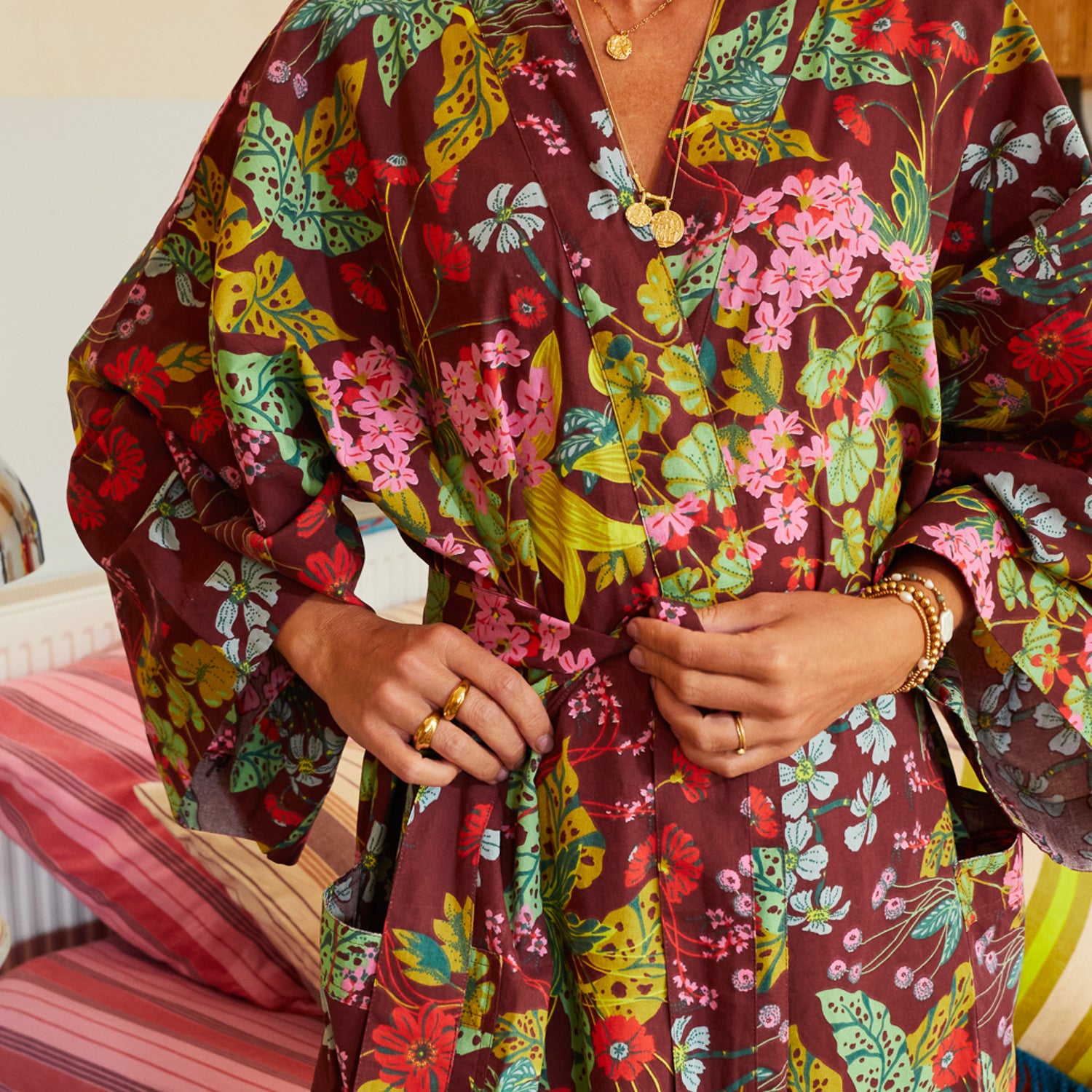 Luxury Genevieve Cotton Bath Robe for Women - Soft & Absorbent Spa Robe - Perfect for Relaxation, Home Spa & Hotel Use